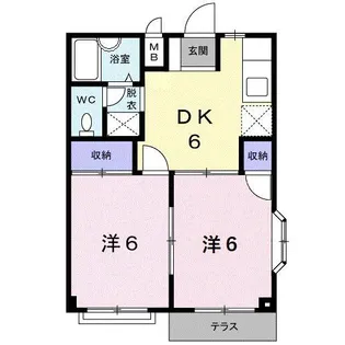 エルディム小林【1階】の間取り