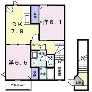 ビイラ・ファインA【2階】の間取り