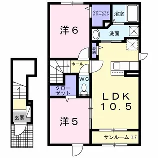 ラルブル ブリュ I【2階】の間取り
