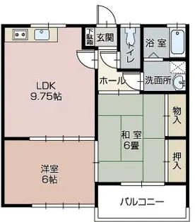 ルブールパレス【1階】の間取り