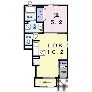 クレメント【1階】の間取り