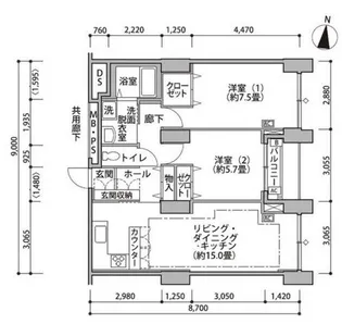 東雲キャナルコートCODAN14号棟【10階】の間取り