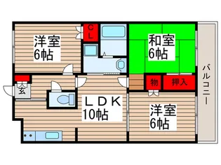 ランドハイツ西浦和【1階】の間取り
