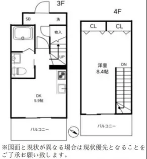 CANAHE FLATS【4階】の間取り