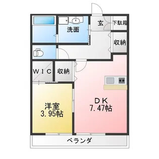 グリーンフォレスト那加門前【3階】の間取り