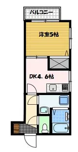 エススリーでじま【4階】の間取り