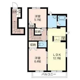リヴェールII【2階】の間取り
