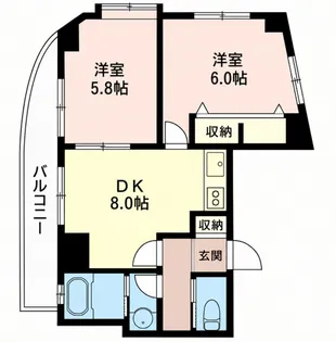 クレセントデュエ【2階】の間取り