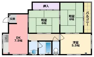 濱マンションエル【3階】の間取り