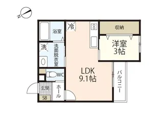ViVi五日市【1階】の間取り