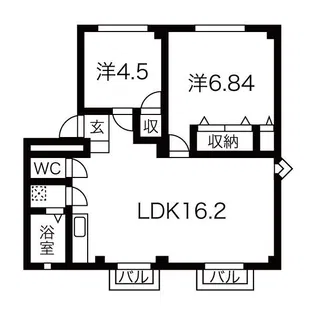 ソフィアC【2階】の間取り