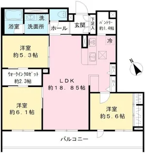 キャステロ蘆花公園【1階】の間取り