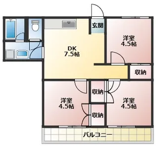 シャモニー【1階】の間取り