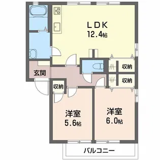 フレグランス上尾 C棟【2階】の間取り