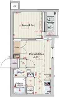 セリュークス西蒲田【4階】の間取り