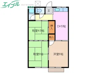 第二愛和荘【1階】の間取り