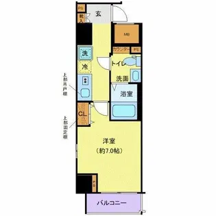 クレヴィスタ蒲田【9階】の間取り