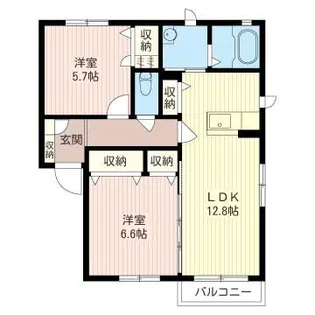 メゾン・ヴィクドワールD【2階】の間取り