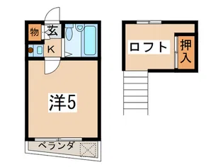 ヴィラ白楽【2階】の間取り
