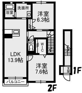 ガルテンMASAKI B・C棟【2階】の間取り
