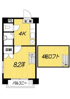 メナージュ天神【7階】の間取り