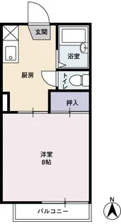 コーポ・ルイヴィトンA【1階】の間取り