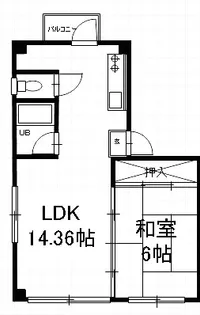 シティハイツ河原町【2階】の間取り