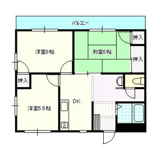 岡山県岡山市南区福富東2【マンション】の間取り