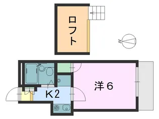 桜井第6マンション【1階】の間取り