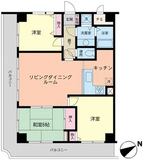 ダイアパレス足利【10階】の間取り