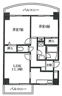 メゾン ドゥラロゼ【3階】の間取り