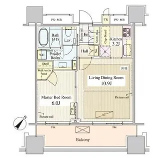 パークコート千代田富士見 ザ・タワー【12階】の間取り