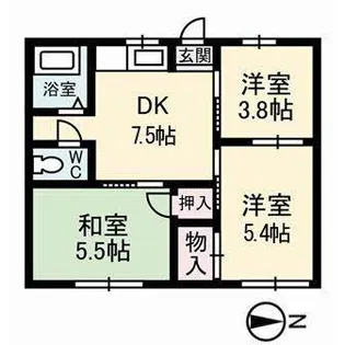 メゾンドグレープB棟の間取り