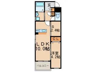 ヴァン・ヴェール長者原【3階】の間取り