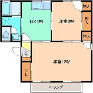 メゾンミヤマコーポラス B【2階】の間取り