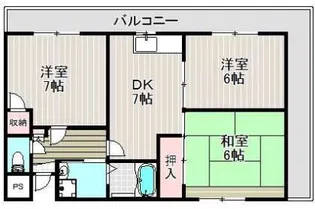 プレステージアスカ【3階】の間取り