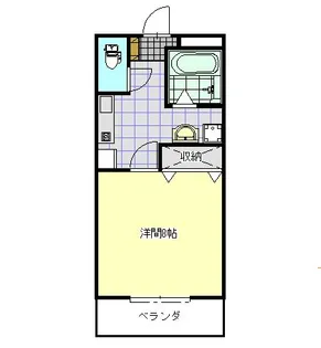ニュー丸山(九科大生・女性向)【1階】の間取り