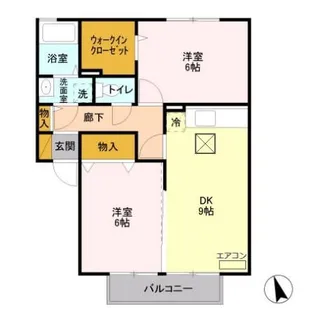 グランドゥールA【1階】の間取り