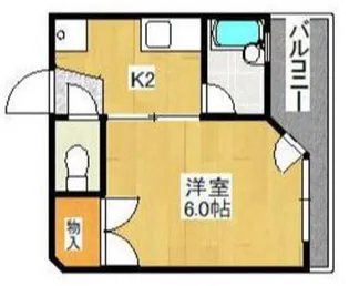 オークスヒヤマ【2階】の間取り