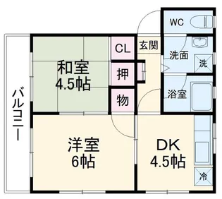 コーポレート北栄【2階】の間取り