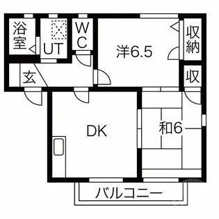 2DKの間取り画像