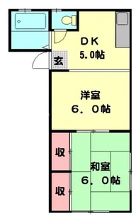 サンライズコーポ【2階】の間取り