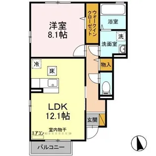 茨城県牛久市ひたち野東2【アパート】の間取り
