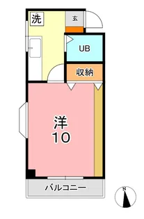 ジュネス沖新【4階】の間取り