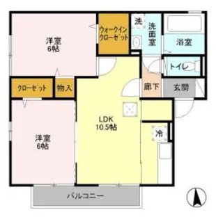 ラ・メール【1階】の間取り