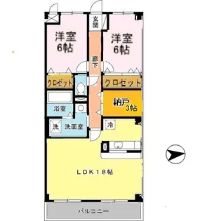 エクセルコート奈良南【3階】の間取り