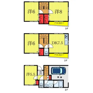 東京都北区赤羽西6【一戸建】の間取り