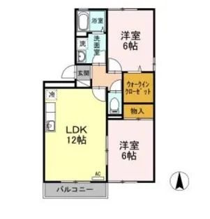 ユニヴェール【2階】の間取り