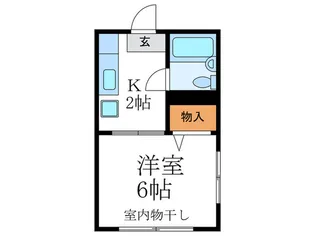 石井ハイツ【1階】の間取り
