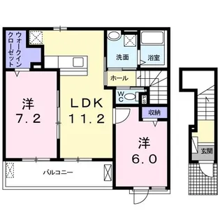 茨城県笠間市大田町【アパート】の間取り
